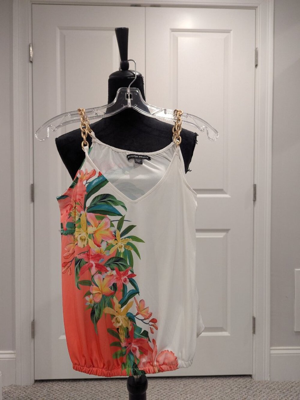 Beautiful Floral Boston Proper Sleeveless Blouse XS